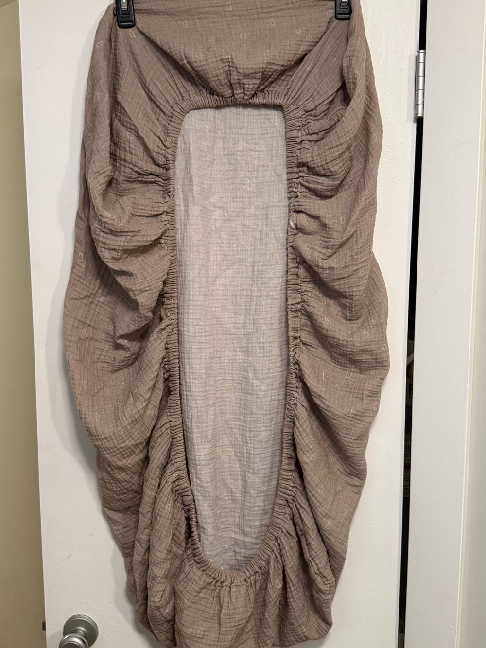Red Rovr Organic Cotton Muslin Crib Sheet Taupe Neutral Nursery
